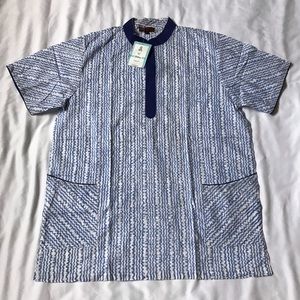 NWT Indian Bollywood block print cotton shirt XL